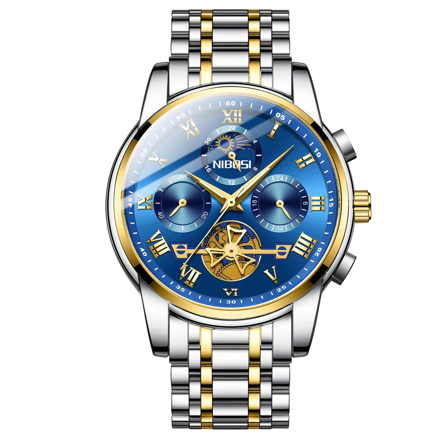 NIBOSI 2507 Customize Logo OEM Stainless Steel Men Quartz Watch Hombre Wristwatch Elegance Male Watches