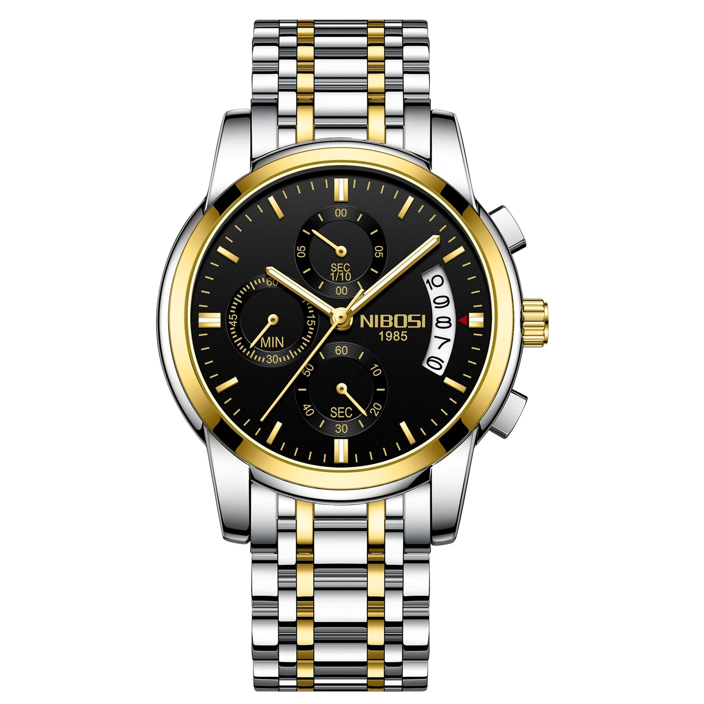 Nibosi 2353 Wrist Watch Supplier Men Analog Quartz Wristwatch Stainless Steel Band Customize Logo Watches
