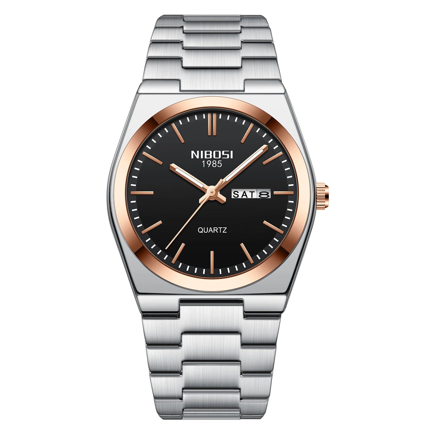Nibosi 2658 Simple Business Design Men Quartz Watch High Quality Stainless Steel Band Waterproof Wristwatches